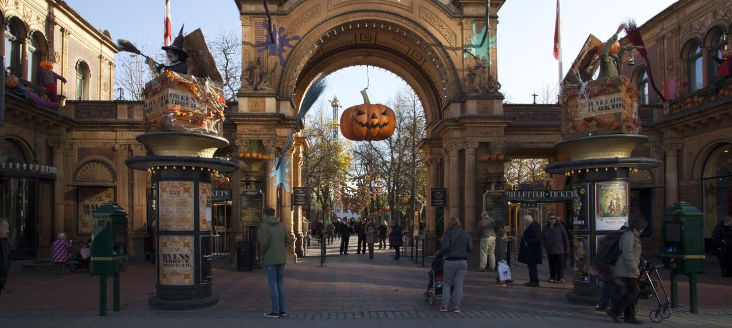 Tivoli Entrance during Halloween season, Copenhagen