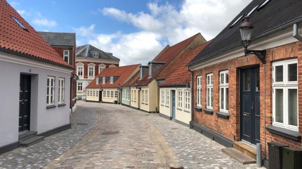 Empty street in Varde, Denmark