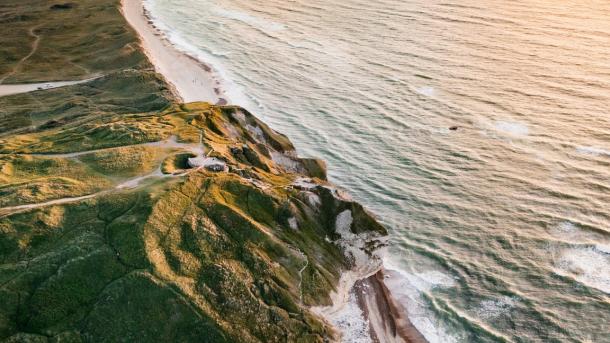 Utsikt over havet i Bulbjerg i Nordjylland