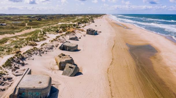 Bunkers at Houvig Beach in West Jutland