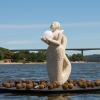 At the Floating Art exhibition you can experience art installations while kayaking in the harbour of Vejle