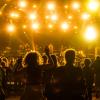 A crowd enjoys a concert at Roskilde Festival in Denmark