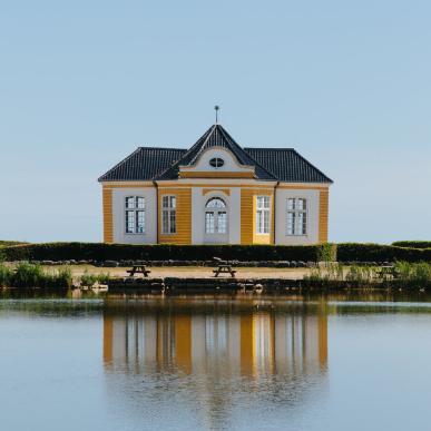 Valdemars Castle is located on the island of Tåsinge in Denmark