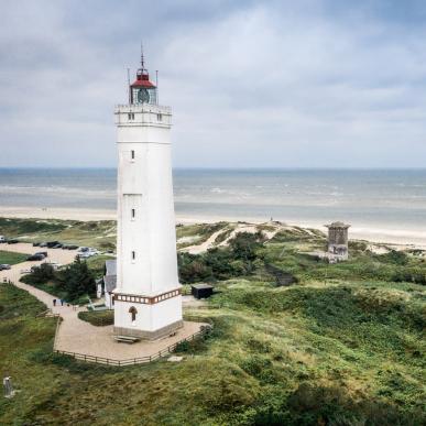 Blåvand lighthouse at the West Coast of Denmark