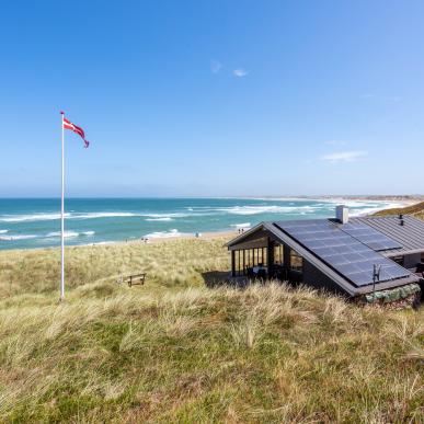 Feriehus på stranden i Danmark